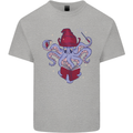 An Octopus Wizard Magic Magician Kids T-Shirt Childrens Sports Grey