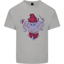 An Octopus Wizard Magic Magician Kids T-Shirt Childrens Sports Grey