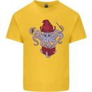 An Octopus Wizard Magic Magician Kids T-Shirt Childrens Yellow