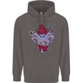 An Octopus Wizard Magic Magician Mens 80% Cotton Hoodie Charcoal