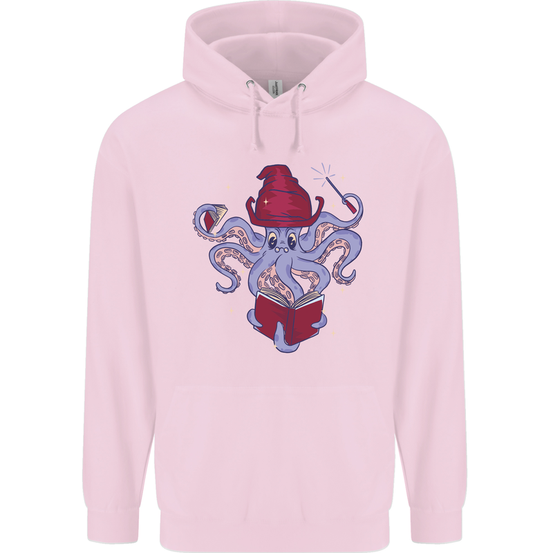 An Octopus Wizard Magic Magician Mens 80% Cotton Hoodie Light Pink