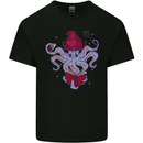 An Octopus Wizard Magic Magician Mens Cotton T-Shirt Tee Top Black
