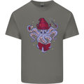 An Octopus Wizard Magic Magician Mens Cotton T-Shirt Tee Top Charcoal