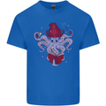An Octopus Wizard Magic Magician Mens Cotton T-Shirt Tee Top Royal Blue
