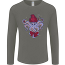 An Octopus Wizard Magic Magician Mens Long Sleeve T-Shirt Charcoal