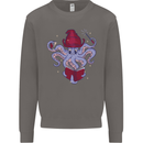An Octopus Wizard Magic Magician Mens Sweatshirt Jumper Charcoal