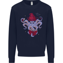 An Octopus Wizard Magic Magician Mens Sweatshirt Jumper Navy Blue