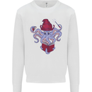 An Octopus Wizard Magic Magician Mens Sweatshirt Jumper White
