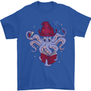 An Octopus Wizard Magic Magician Mens T-Shirt 100% Cotton Royal Blue