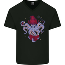 An Octopus Wizard Magic Magician Mens V-Neck Cotton T-Shirt Black