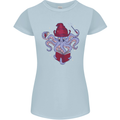 An Octopus Wizard Magic Magician Womens Petite Cut T-Shirt Light Blue