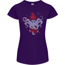 An Octopus Wizard Magic Magician Womens Petite Cut T-Shirt Purple