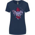 An Octopus Wizard Magic Magician Womens Wider Cut T-Shirt Navy Blue