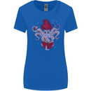 An Octopus Wizard Magic Magician Womens Wider Cut T-Shirt Royal Blue