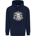 An Octopus in the Deep Ocean Sailor Sailing Childrens Kids Hoodie Navy Blue