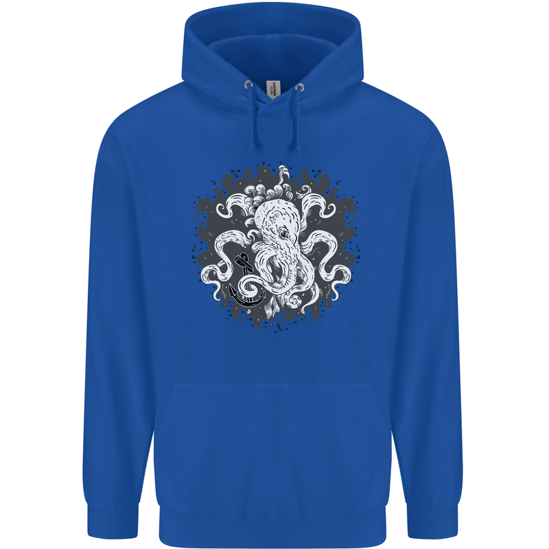 An Octopus in the Deep Ocean Sailor Sailing Childrens Kids Hoodie Royal Blue