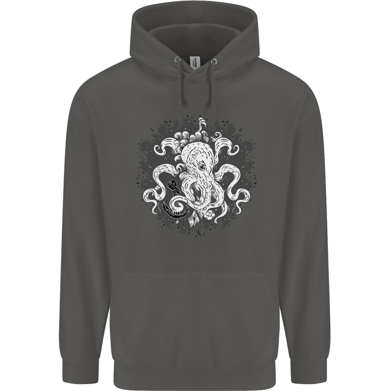 An Octopus in the Deep Ocean Sailor Sailing Childrens Kids Hoodie Storm Grey
