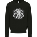 An Octopus in the Deep Ocean Sailor Sailing Kids Sweatshirt Jumper Black