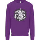 An Octopus in the Deep Ocean Sailor Sailing Kids Sweatshirt Jumper Purple