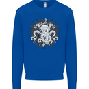 An Octopus in the Deep Ocean Sailor Sailing Kids Sweatshirt Jumper Royal Blue