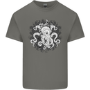 An Octopus in the Deep Ocean Sailor Sailing Kids T-Shirt Childrens Charcoal