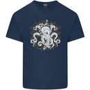 An Octopus in the Deep Ocean Sailor Sailing Kids T-Shirt Childrens Navy Blue