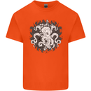 An Octopus in the Deep Ocean Sailor Sailing Kids T-Shirt Childrens Orange