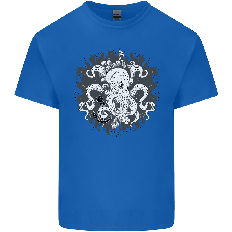 An Octopus in the Deep Ocean Sailor Sailing Kids T-Shirt Childrens Royal Blue