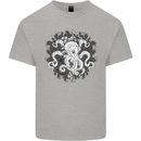An Octopus in the Deep Ocean Sailor Sailing Kids T-Shirt Childrens Sports Grey