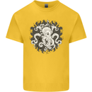 An Octopus in the Deep Ocean Sailor Sailing Kids T-Shirt Childrens Yellow