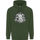 An Octopus in the Deep Ocean Sailor Sailing Mens 80% Cotton Hoodie Forest Green