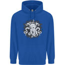 An Octopus in the Deep Ocean Sailor Sailing Mens 80% Cotton Hoodie Royal Blue