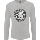 An Octopus in the Deep Ocean Sailor Sailing Mens Long Sleeve T-Shirt Sports Grey
