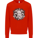 An Octopus in the Deep Ocean Sailor Sailing Mens Sweatshirt Jumper Bright Red