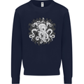 An Octopus in the Deep Ocean Sailor Sailing Mens Sweatshirt Jumper Navy Blue