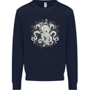 An Octopus in the Deep Ocean Sailor Sailing Mens Sweatshirt Jumper Navy Blue