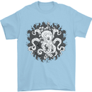 An Octopus in the Deep Ocean Sailor Sailing Mens T-Shirt 100% Cotton Light Blue