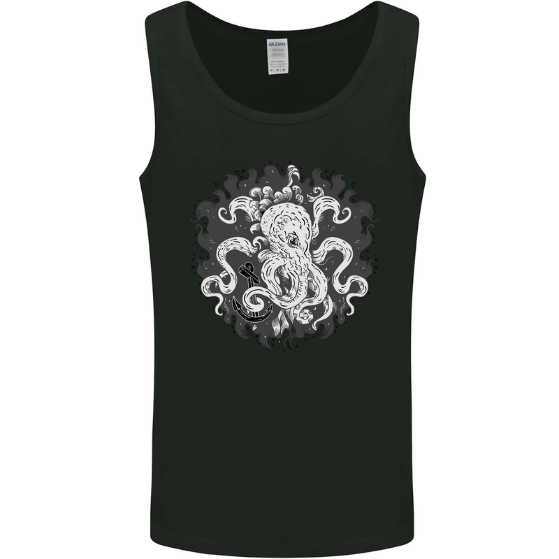 An Octopus in the Deep Ocean Sailor Sailing Mens Vest Tank Top Black