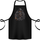 An Old Biker Skull Motorcycle Chopper Cotton Apron 100% Organic Black
