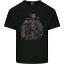 An Old Biker Skull Motorcycle Chopper Kids T-Shirt Childrens Black