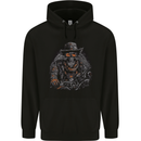 An Old Biker Skull Motorcycle Chopper Mens 80% Cotton Hoodie Black