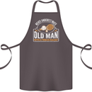 An Old Man Tennis Racket Player Cotton Apron 100% Organic Dark Grey