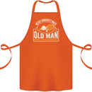 An Old Man Tennis Racket Player Cotton Apron 100% Organic Orange