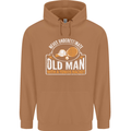 An Old Man Tennis Racket Player Mens 80% Cotton Hoodie Caramel Latte