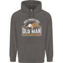 An Old Man Tennis Racket Player Mens 80% Cotton Hoodie Charcoal