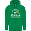 An Old Man Tennis Racket Player Mens 80% Cotton Hoodie Irish Green