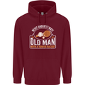 An Old Man Tennis Racket Player Mens 80% Cotton Hoodie Maroon