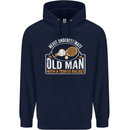 An Old Man Tennis Racket Player Mens 80% Cotton Hoodie Navy Blue