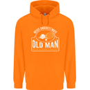 An Old Man Tennis Racket Player Mens 80% Cotton Hoodie Orange