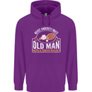 An Old Man Tennis Racket Player Mens 80% Cotton Hoodie Purple